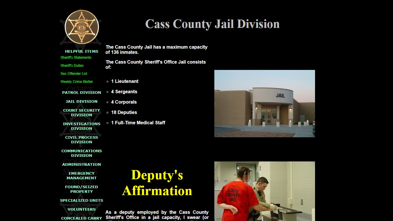 Cass County Jail Division - Cass County Sheriffs Office